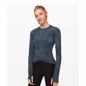 Lululemon Close To Crossing Long Sleeve Tectonic Jacquard Shipmate Top - Small